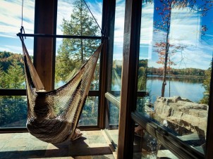 Aire de repos int&eacute;rieure avec Hamac